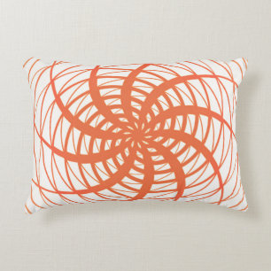 Twirl Orange Decorative Cushion