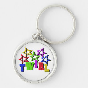 Twirl Stars Key Ring