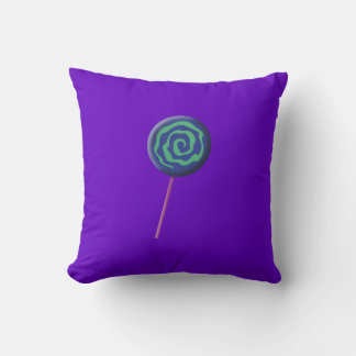Twirled blue lollipop with lime cushion