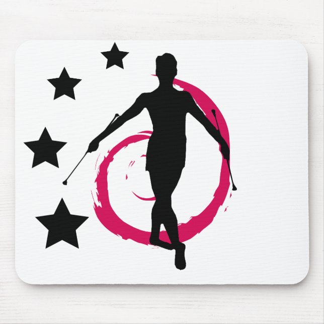TWIRLER SWIRL PINK/BLACK MOUSE MAT (Front)