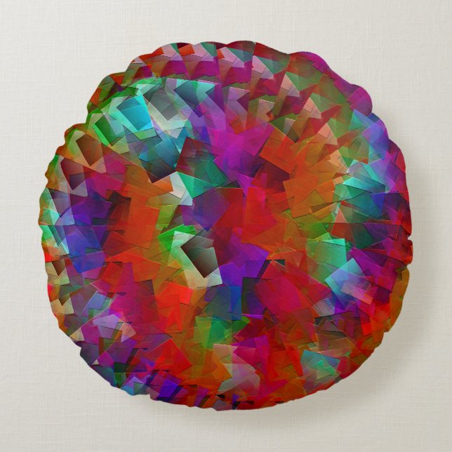 Twirlin' confetti...... round cushion (Front)