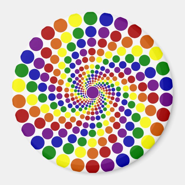 Twirling Colour Wheel Magnet (Front)