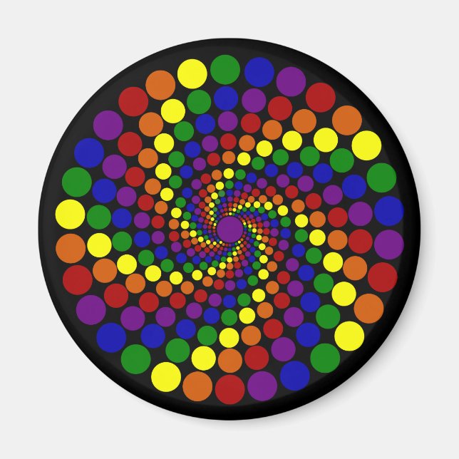 Twirling Colour Wheel Magnet (Front)