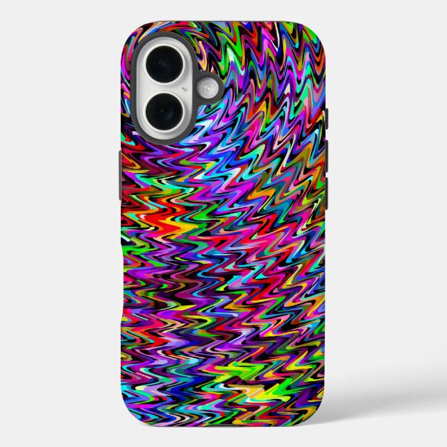 Twirling Colours Zigzag Pattern Case-Mate iPhone Case (Back)