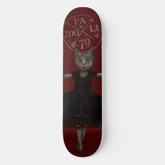 Twirling, Twirling, Couture Kitty Skateboard (Front)