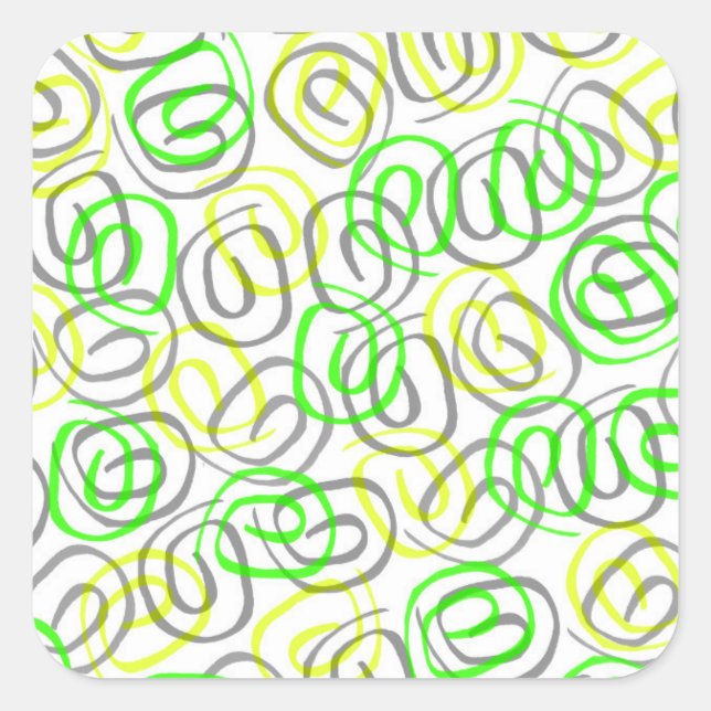 Twirls Square Sticker (Front)