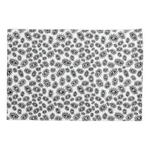 Twirly eyes white pillowcase