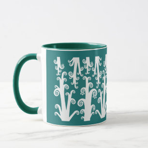 Twirly Stalks - Hunter Green Mug