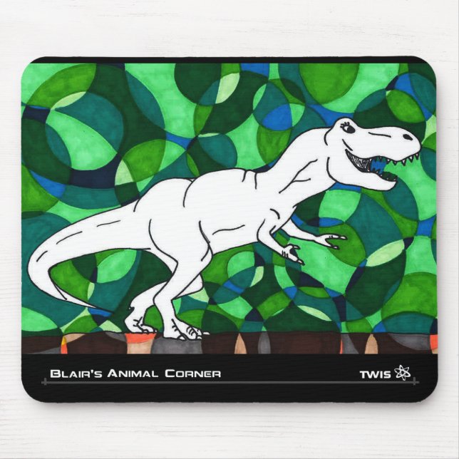 TWIS Mousepad: Blair's Animal Corner T Rex Mouse Mat (Front)