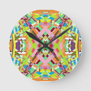 Twist Lines Round Clock