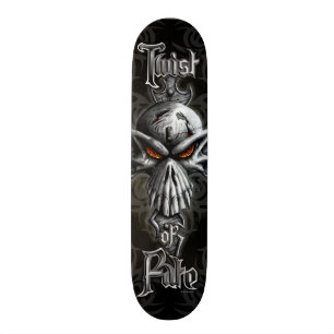 Twist of Fate Skull Skateboard