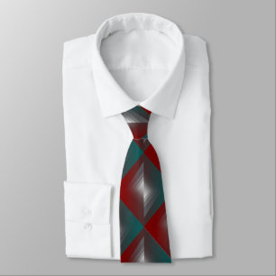 Twist of grey on teal burgundy tie