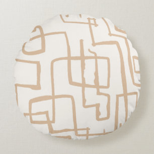 Twist & Turn Neutral Pastel Round Cushion