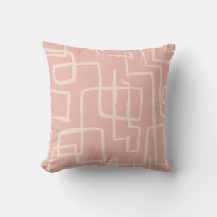 Twist & Turn Pastel Pink Throw Pillow