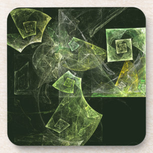 Twisted Balance Abstract Art Cork Coaster