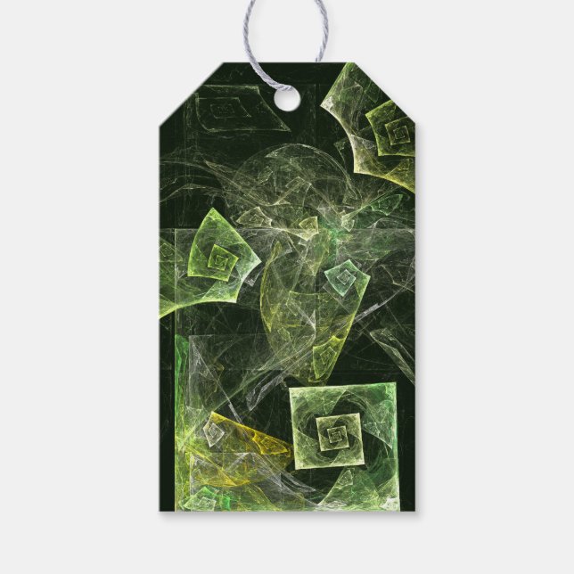 Twisted Balance Abstract Art Gift Tags (Front)