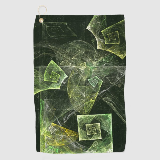 Twisted Balance Abstract Art Golf Towel (Front)
