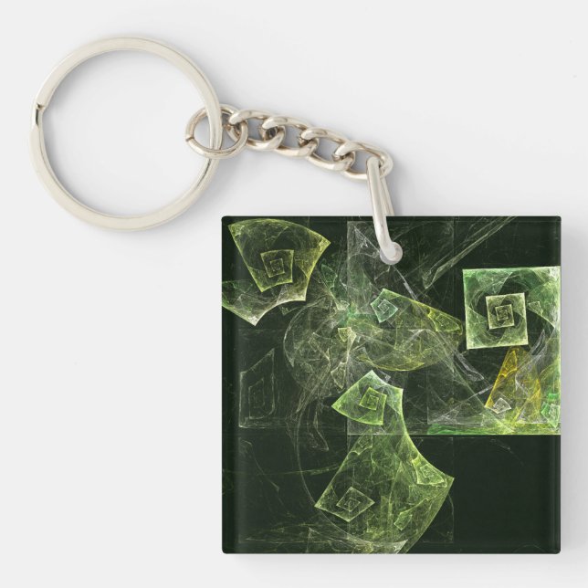 Twisted Balance Abstract Art Key Ring (Front)
