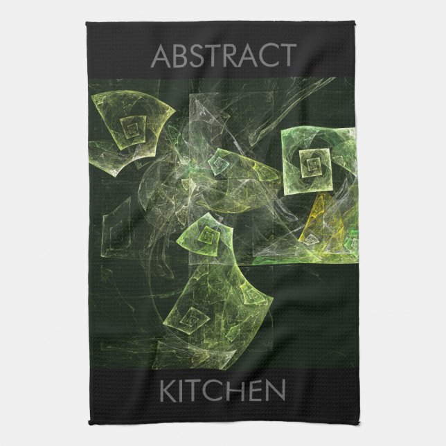 Twisted Balance Abstract Art Kitchen Towel (Vertical)