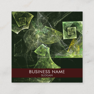 Twisted Balance Abstract Art Professional Square Business Card