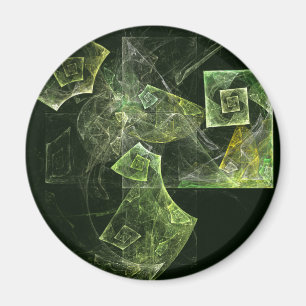 Twisted Balance Abstract Art Round Magnet