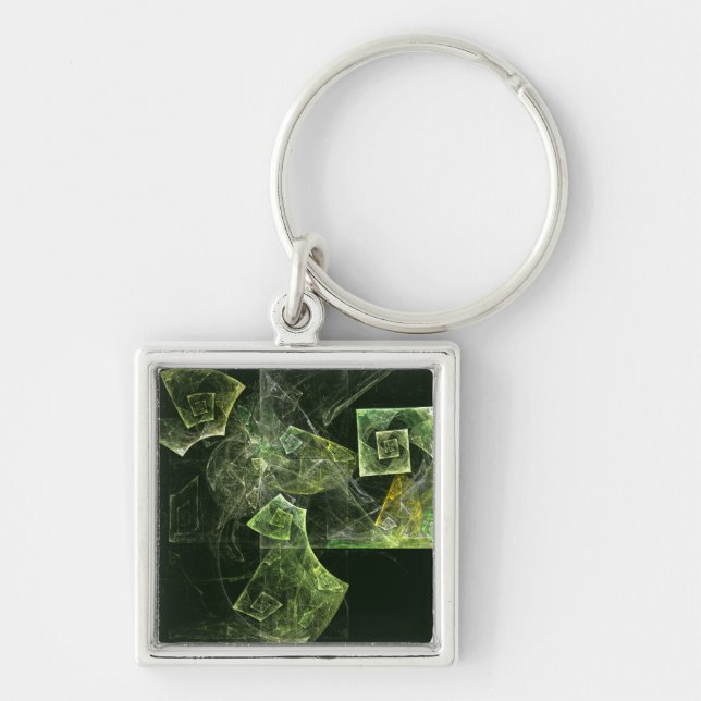 Twisted Balance Abstract Art Small Key Ring (Front)
