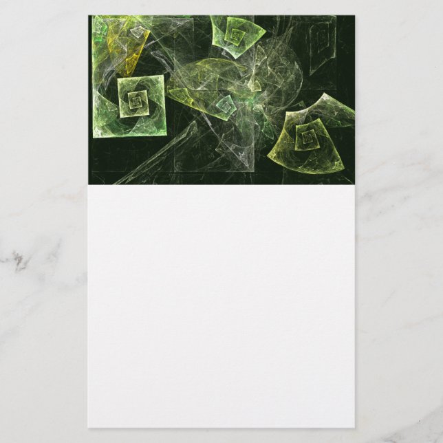 Twisted Balance Abstract Art Stationery (Front)