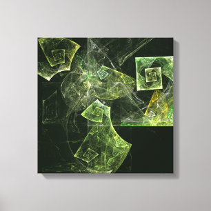 Twisted Balance Fractal Geometry Light Abstract Canvas Print
