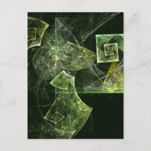Twisted Balance Fractal Geometry Light Abstract Postcard