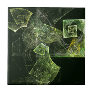 Twisted Balance Fractal Geometry Light Abstract Tile