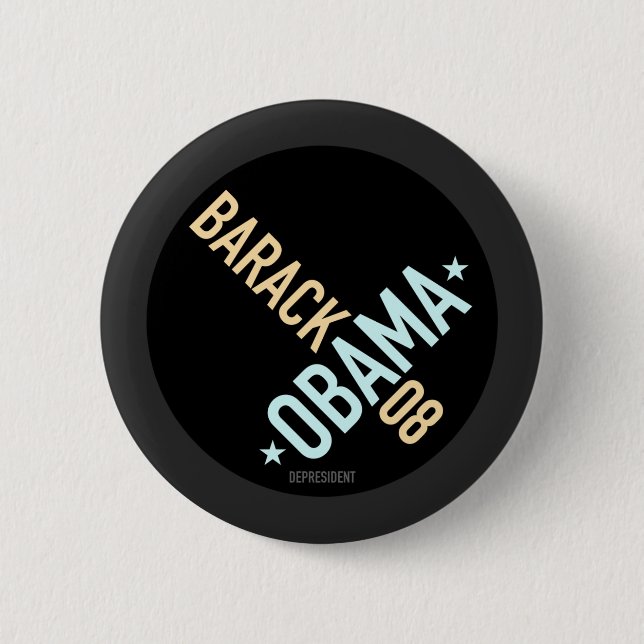 Twisted Barack Obama 08 Button (Front)