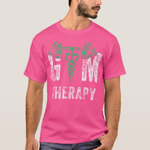 Twisted Barbell Snakes Gym Therapy Fitness Convers T-Shirt