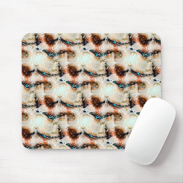 Twisted beige texture with burnt and sunken tones  mouse mat (With Mouse)