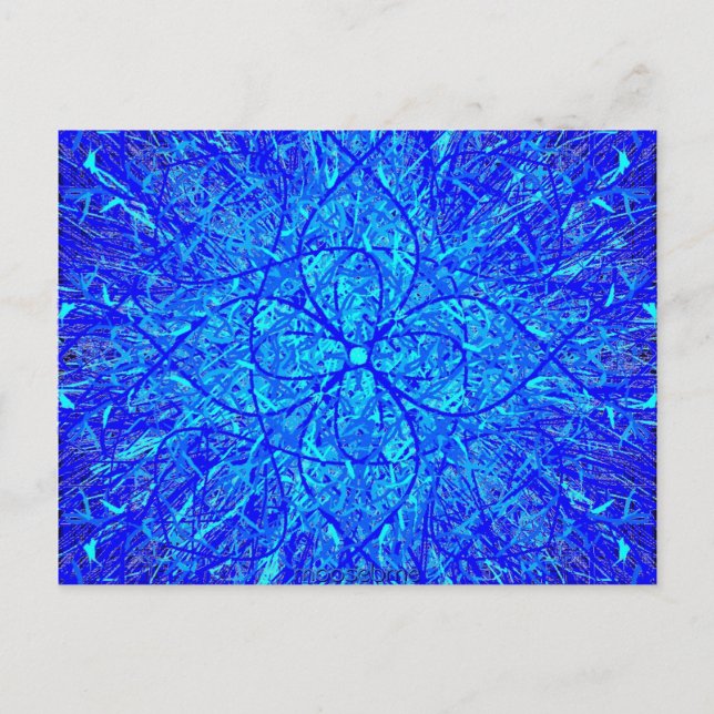 Twisted Blue Flake Post Card (Front)