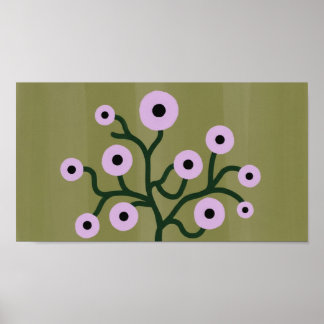Twisted Branches Flowers Wall Art