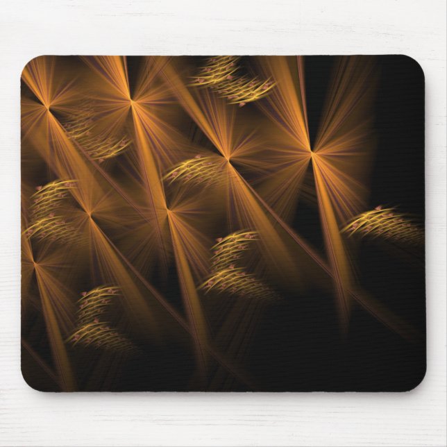 Twisted Bronze Twine Over Black Artwork Mouse Mat (Front)