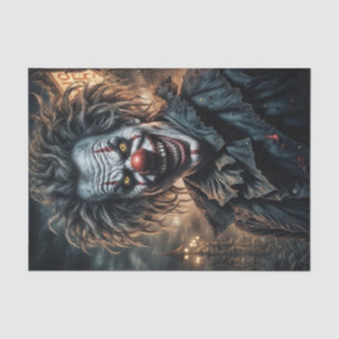 Twisted Carnival Clown   Dark Decoupage Paper