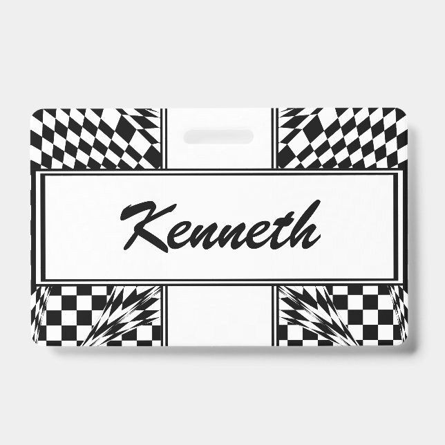Twisted Checkers by Kenneth Yoncich ID Badge (Front)