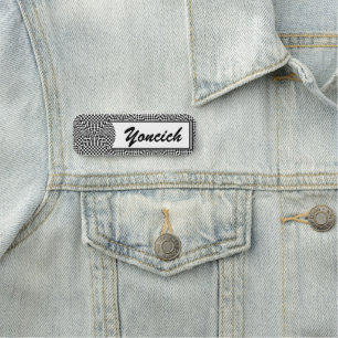Twisted Checkers by Kenneth Yoncich Name Tag