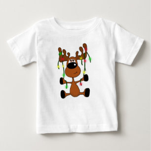 Twisted Christmas Moose Baby T-Shirt