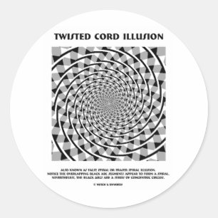 Twisted Cord Illusion (False Spiral) Classic Round Sticker