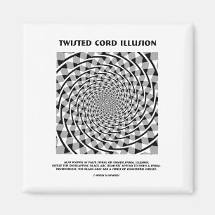 Twisted Cord Illusion (False Spiral) Magnet