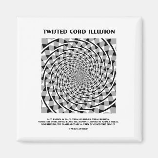 Twisted Cord Illusion (False Spiral) Magnet