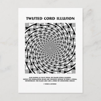 Twisted Cord Illusion (False Spiral) Postcard