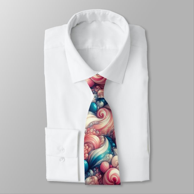 Twisted Cotton Candy Tie (Tied)
