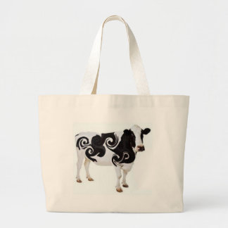 Twisted Cow Design Large Tote Bag