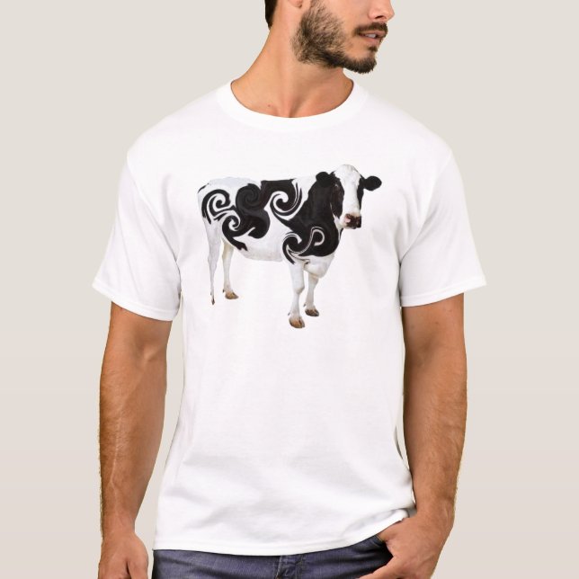 Twisted Cow Design T-Shirt (Front)