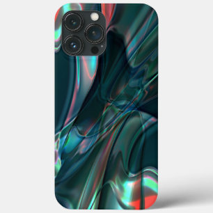 Twisted curves in dark shades to silvery light iPhone 13 pro max case