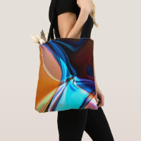 Twisted curves in nickeled blue and acrylic orange
