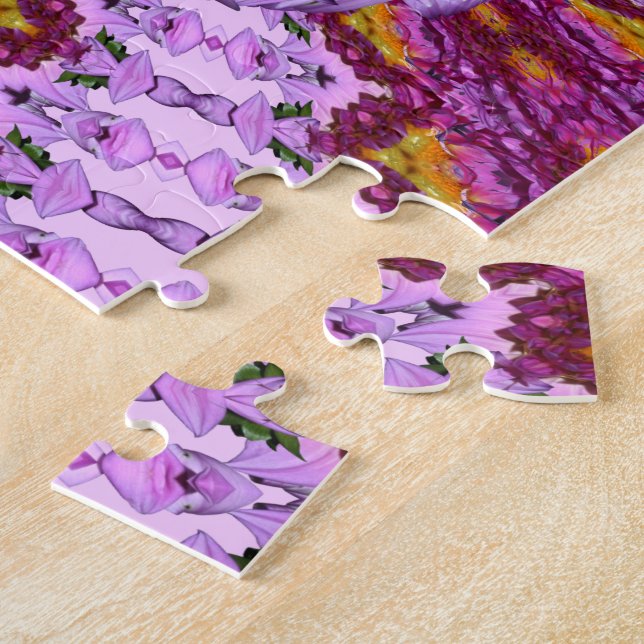 Twisted Dahlia Flower Jigsaw Puzzle (Side)